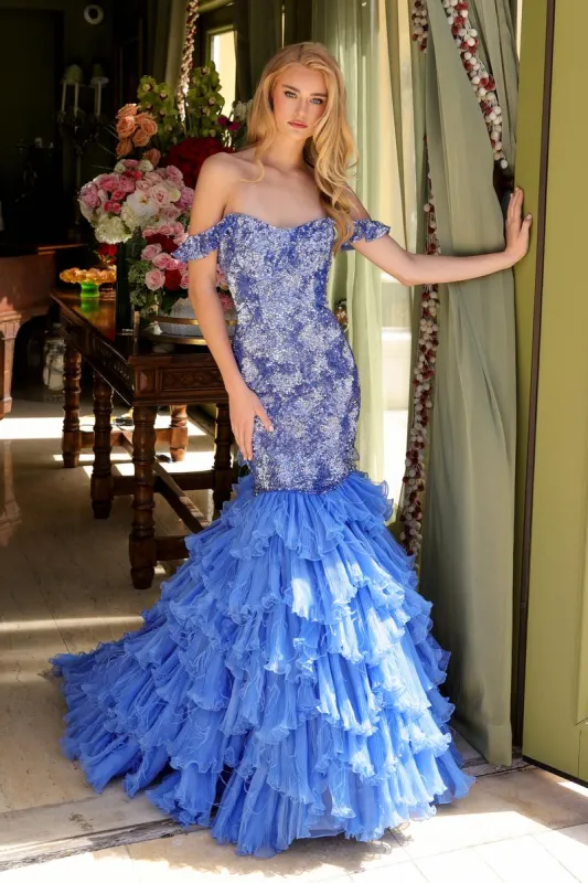 Ava Presley Mermaid Ruffle Pageant Dress 39551 sold by Terry costa