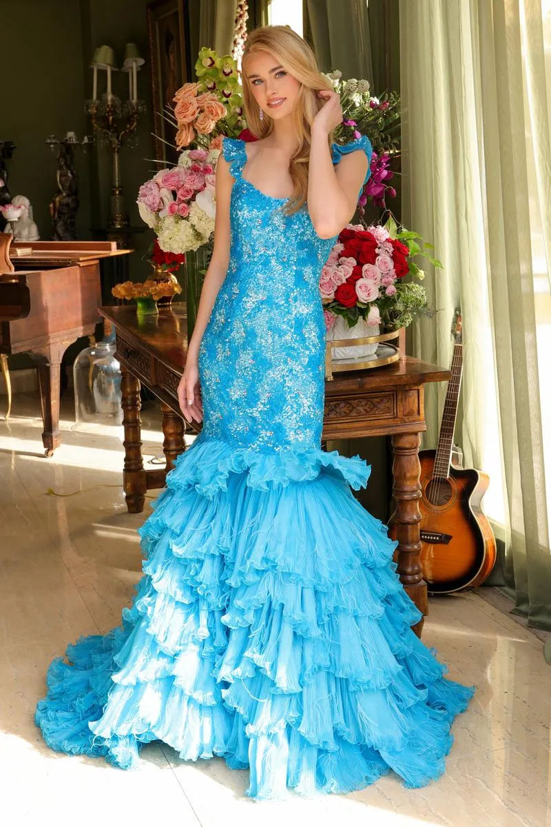Ava Presley Mermaid Ruffle Pageant Dress 39551 sold by Terry costa product image thumbnail 3