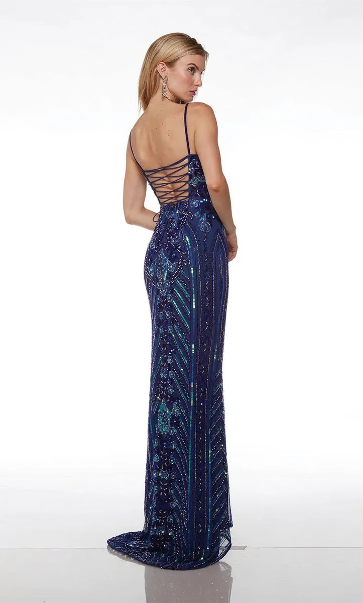 Alyce Sequin Long Prom Dress 61612 sold by Terry costa product image thumbnail 2