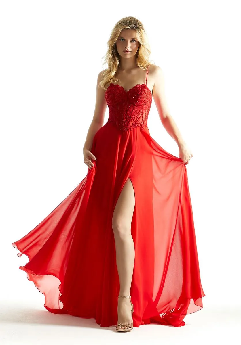 Morilee Lace A-Line Corset Prom Dress 49056 sold by Terry costa