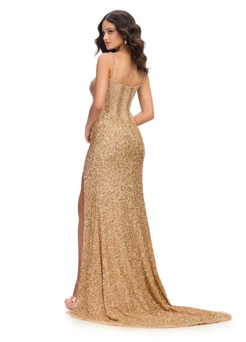 ASHLEYHlauren Bustier Corset Prom Dress 11711 sold by Terry costa product image thumbnail 4