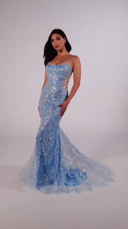 Ellie Wilde Illusion Side Prom Dress EW35204 made by Mon Cheri