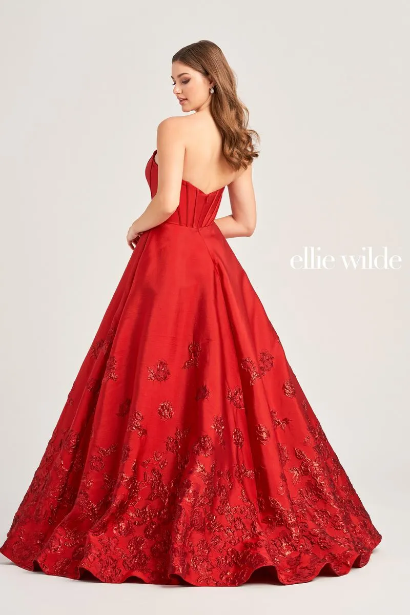 Ellie Wilde Brocade Ballgown EW35073 sold by Terry costa product image thumbnail 3