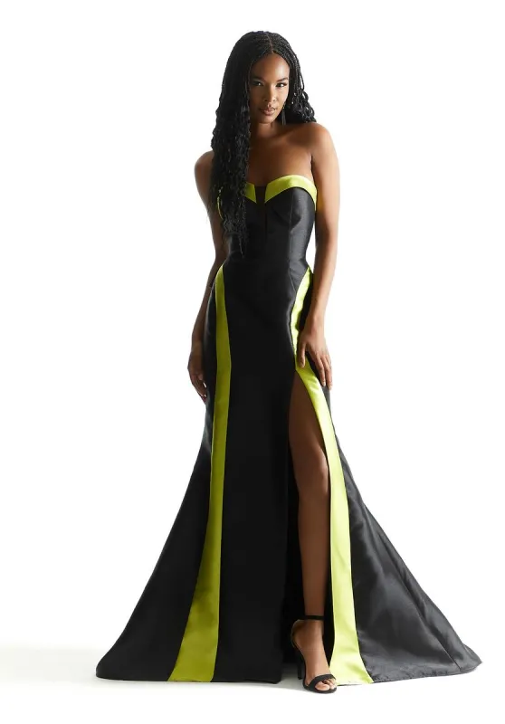 Morilee Color Block Strapless Ruffle Prom Dress 49025 sold by Terry costa