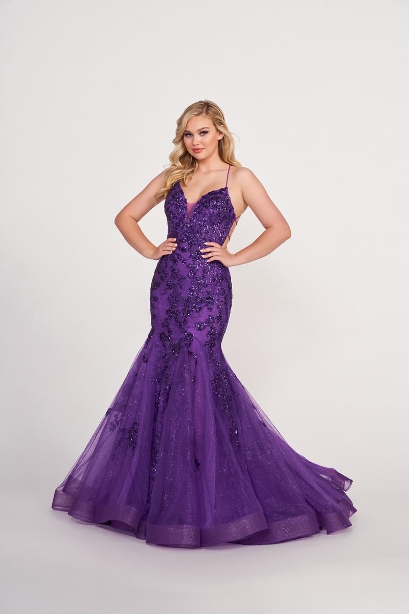 Ellie Wilde Mermaid Long Prom Dress EW34014 sold by Terry costa product image thumbnail 3