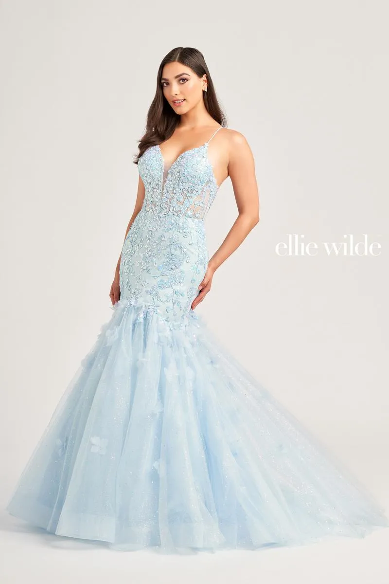 Ellie Wilde Lace Mermaid Prom Dress EW35080 sold by Terry costa product image thumbnail 2
