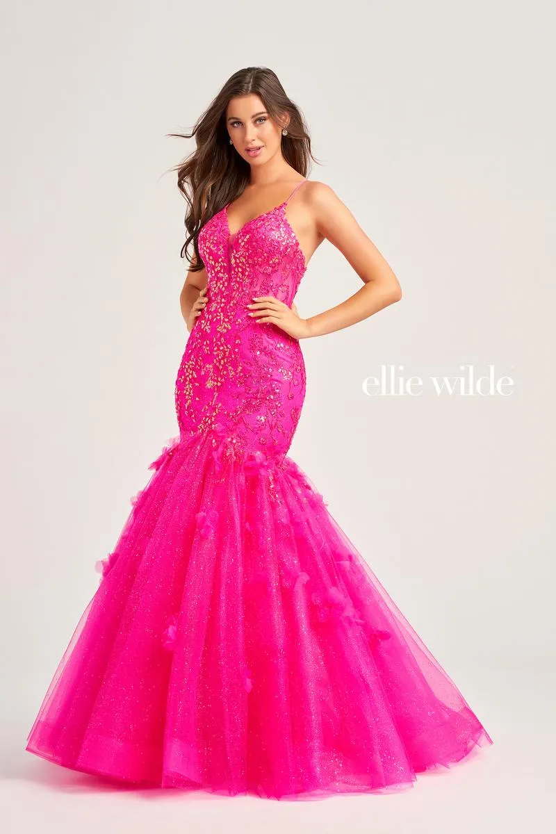 Ellie Wilde Lace Mermaid Prom Dress EW35080 sold by Terry costa product image thumbnail 4