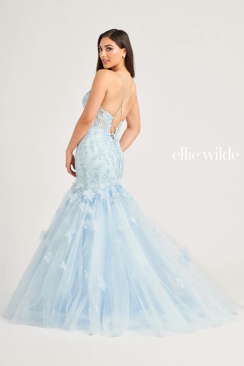Ellie Wilde Lace Mermaid Prom Dress EW35080 sold by Terry costa product image thumbnail 3