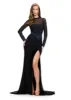 ASHLEYlauren Long Sleeve Beaded Prom Dress 11742 sold by Terry costa