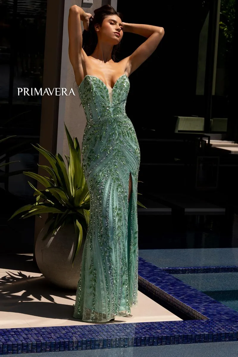 Primavera Couture Long Dress 4134 sold by Terry costa product image thumbnail 3