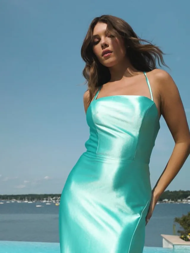 Faviana Simple Lace-up Back Prom Dress 11050 sold by Terry costa product image thumbnail 2