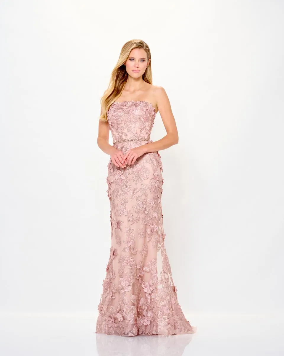 Ivonne D by Mon Cheri 3D Floral Evening Dress ID6205 sold by Terry costa product image thumbnail 4