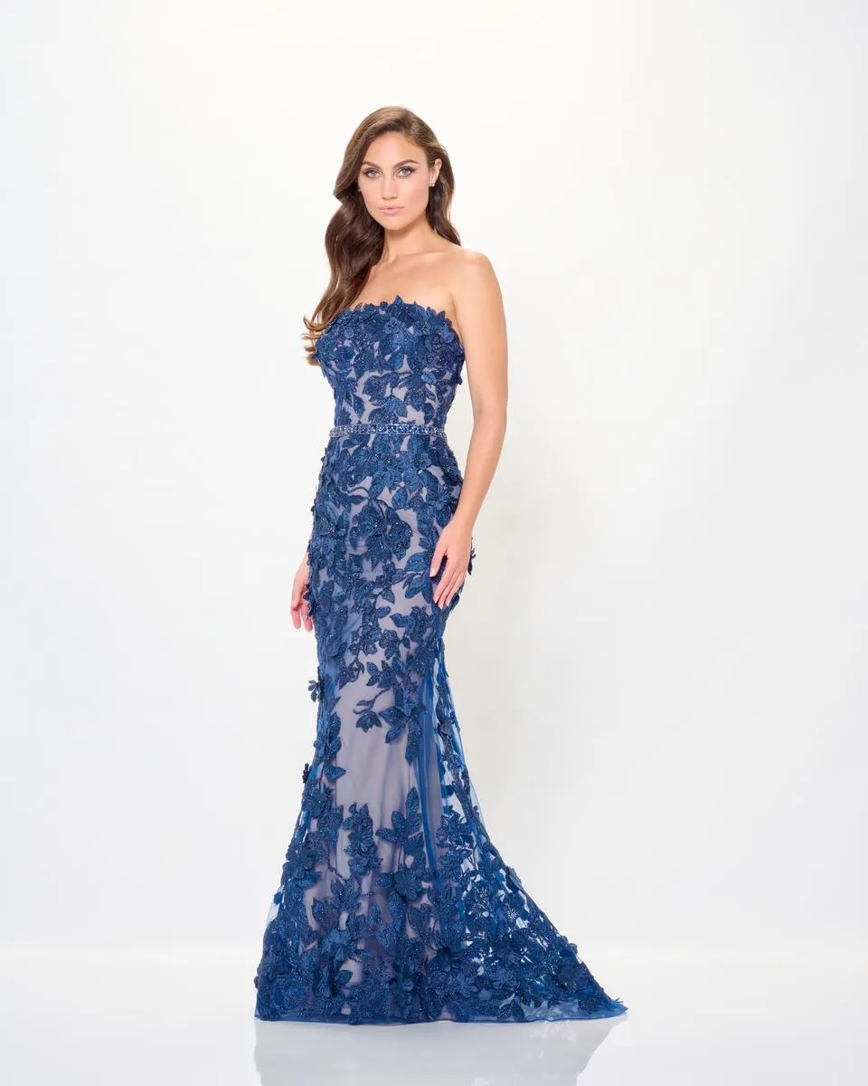 Ivonne D by Mon Cheri 3D Floral Evening Dress ID6205 sold by Terry costa product image thumbnail 3