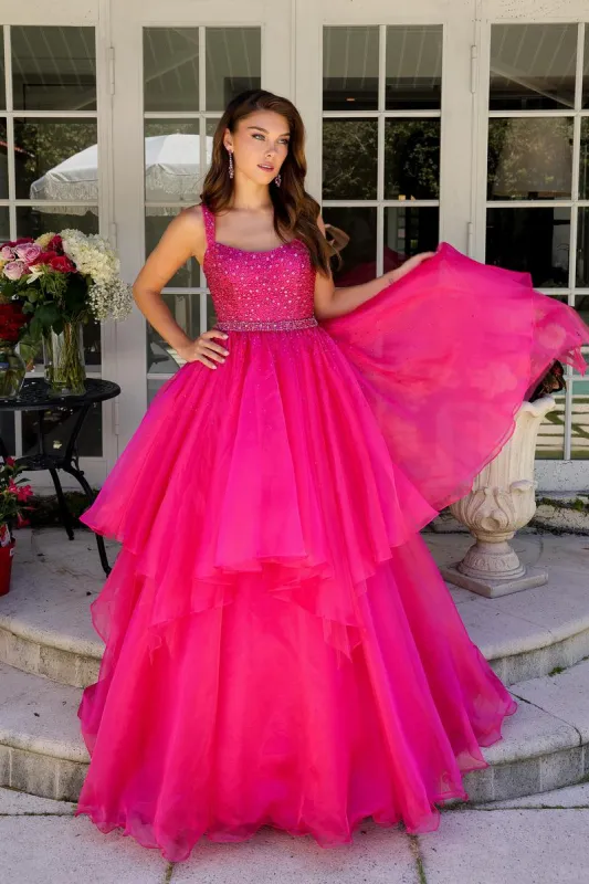 Ava Presley Tiered Ball Gown Prom Dress 29523 sold by Terry costa