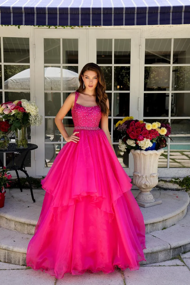 Ava Presley Tiered Ball Gown Prom Dress 29523 sold by Terry costa product image thumbnail 3