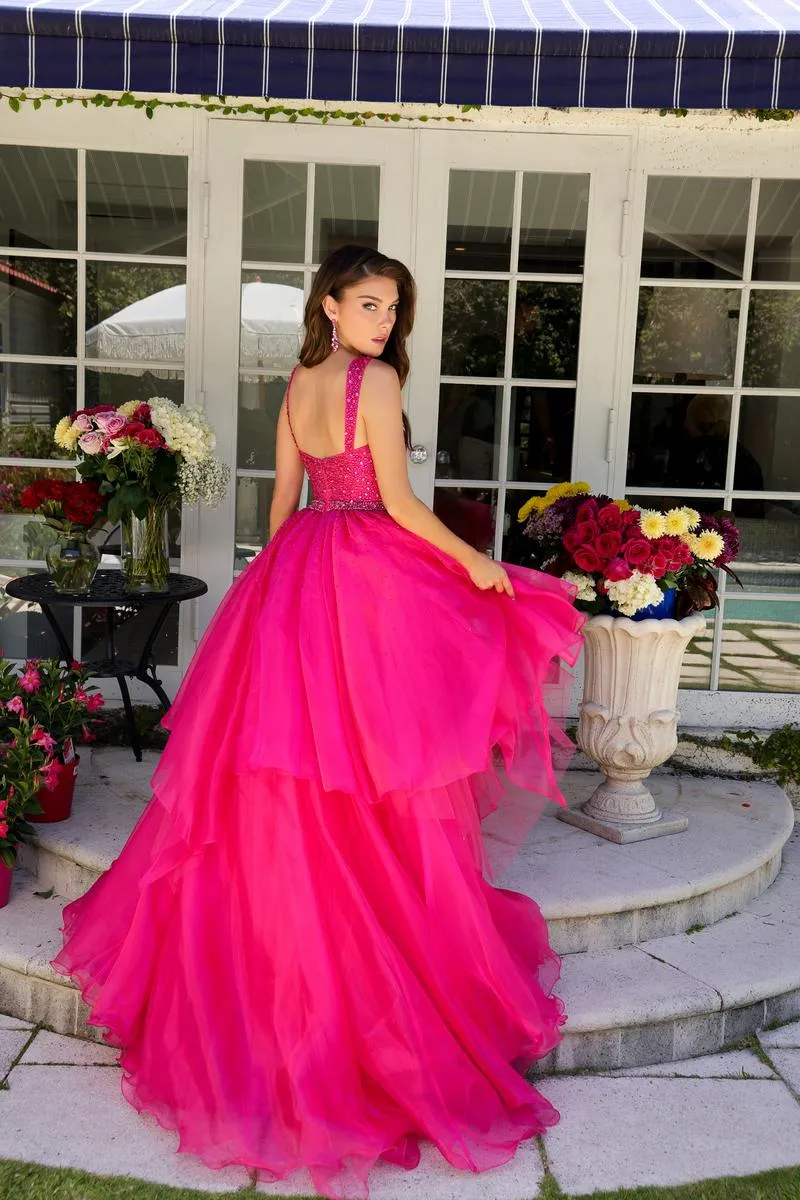 Ava Presley Tiered Ball Gown Prom Dress 29523 sold by Terry costa product image thumbnail 2