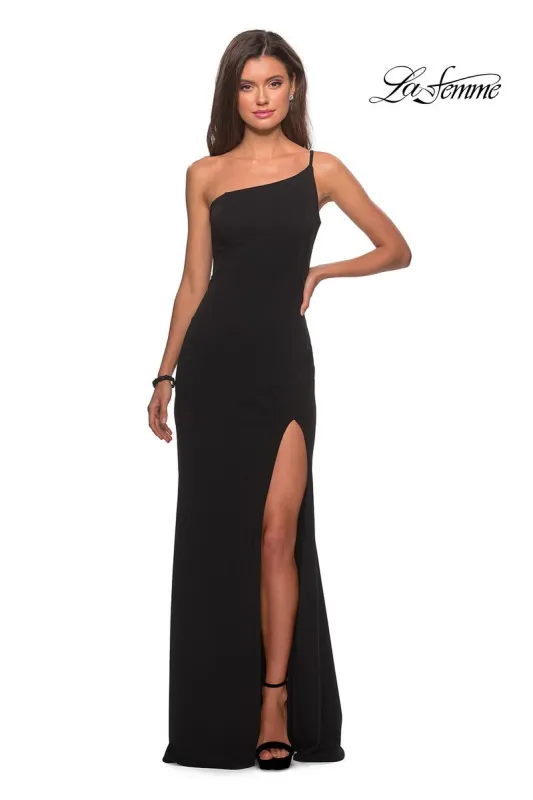 La Femme Long One Shoulder Dress 28176 sold by Terry costa