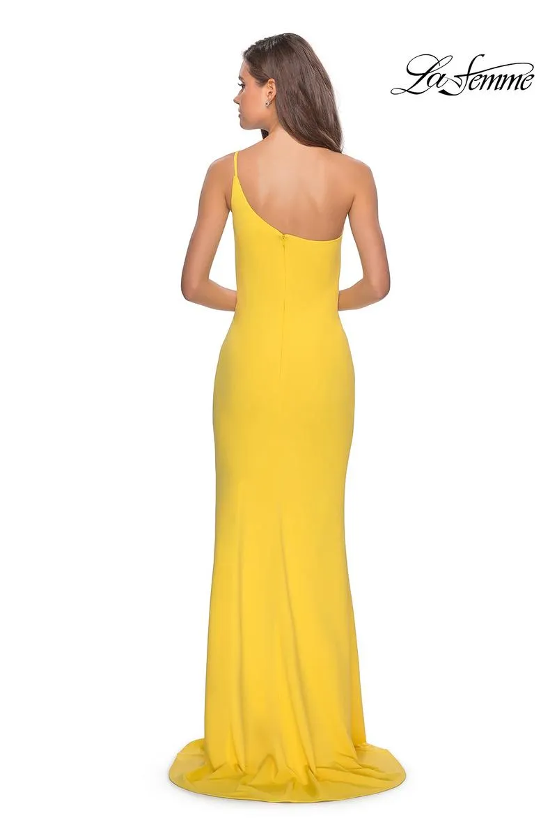 La Femme Long One Shoulder Dress 28176 sold by Terry costa product image thumbnail 4