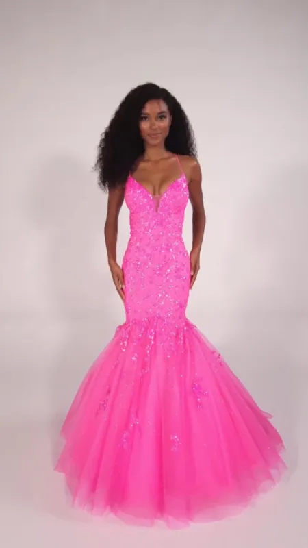 Ellie Wilde Long Mermaid Prom Dress EW34011 made by Mon Cheri