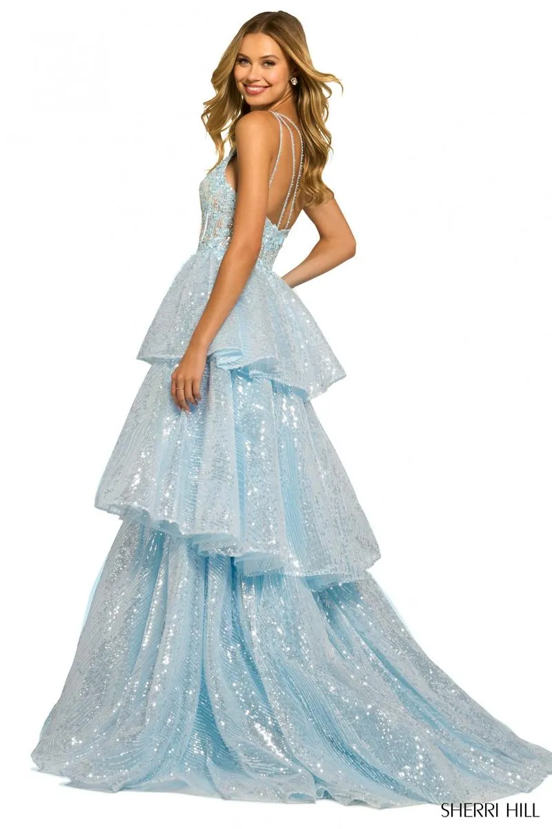 Sherri Hill Ruffled Ballgown 55527 sold by Terry costa product image thumbnail 2