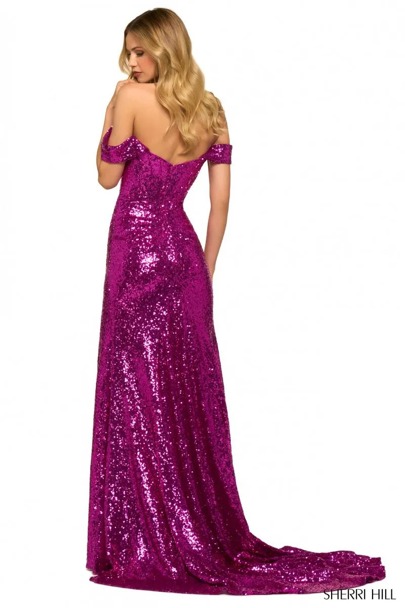 Sherri Hill Sequin Corset Gown 55418 sold by Terry costa product image thumbnail 3