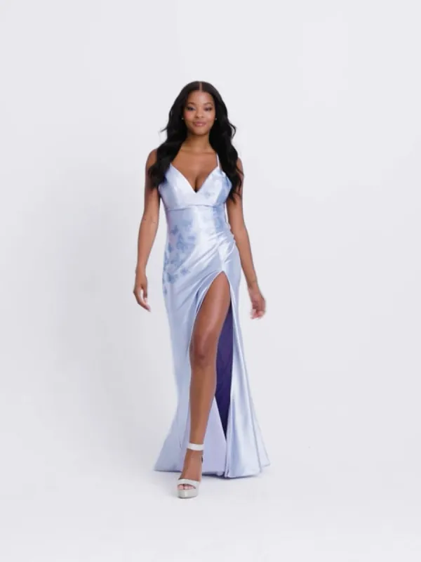 Faviana Butterfly Lace-up Prom Dress 11053 sold by Terry costa