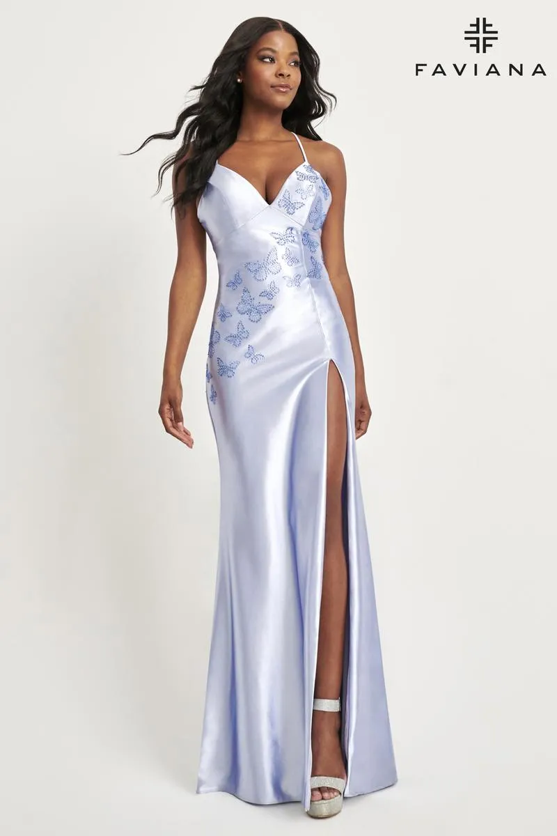 Faviana Butterfly Lace-up Prom Dress 11053 sold by Terry costa product image thumbnail 2