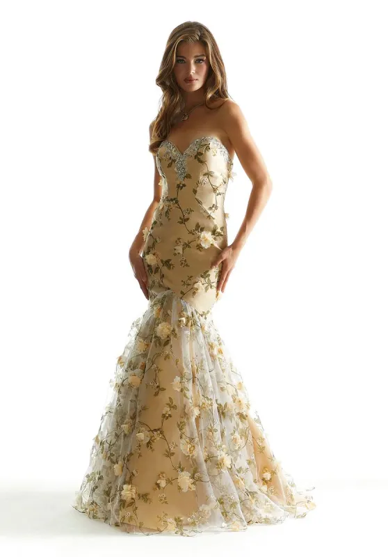 Morilee Floral Mermaid Prom Dress 49067 made by Mori Lee