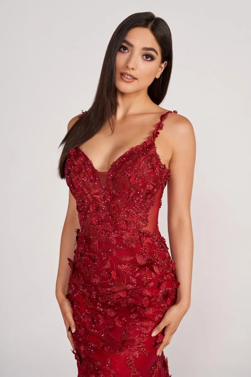 Ellie Wilde Trumpet Tulle Prom Dress EW34114 sold by Terry costa product image thumbnail 4