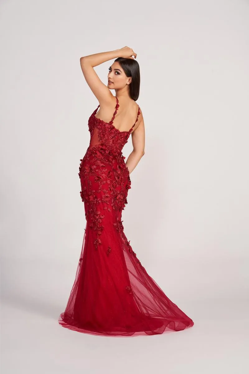 Ellie Wilde Trumpet Tulle Prom Dress EW34114 sold by Terry costa product image thumbnail 2