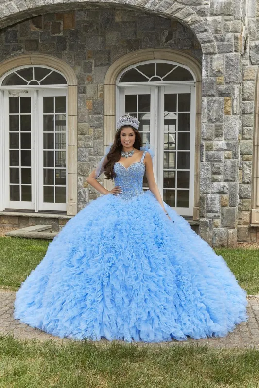 Vizcaya by Morilee Ruffle Tulle Quince Dress 89410 sold by Terry costa