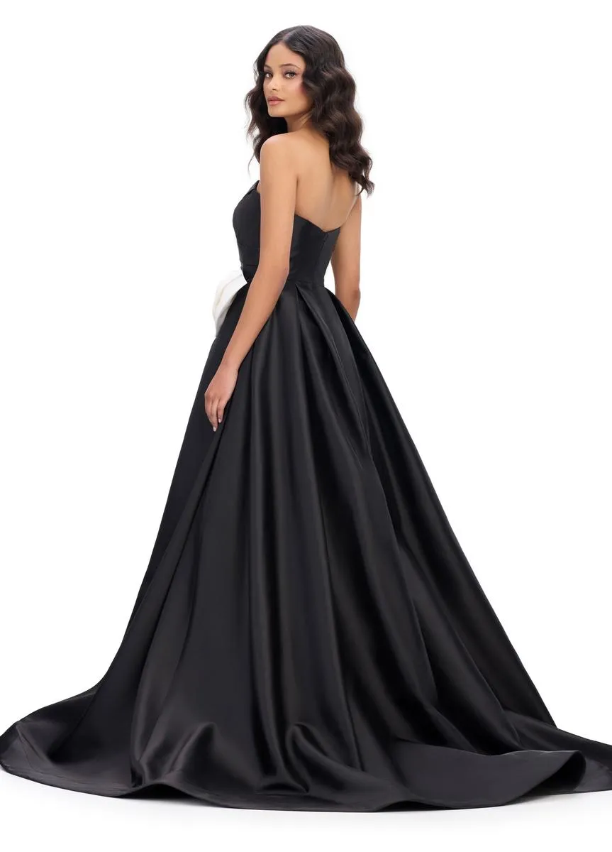 ASHLEYlauren Mikado Bow Prom Dress 11770 sold by Terry costa product image thumbnail 4