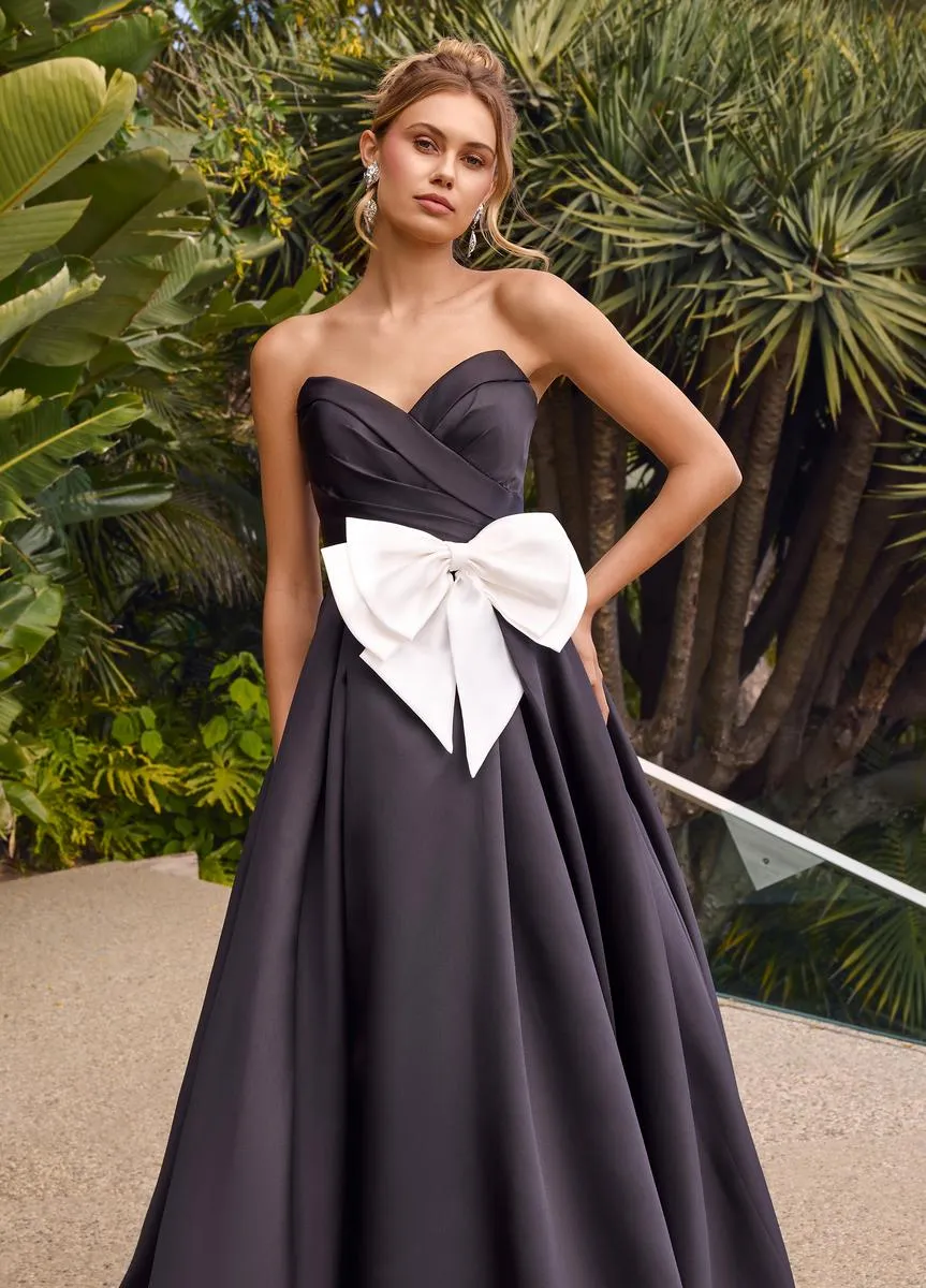 ASHLEYlauren Mikado Bow Prom Dress 11770 sold by Terry costa product image thumbnail 3