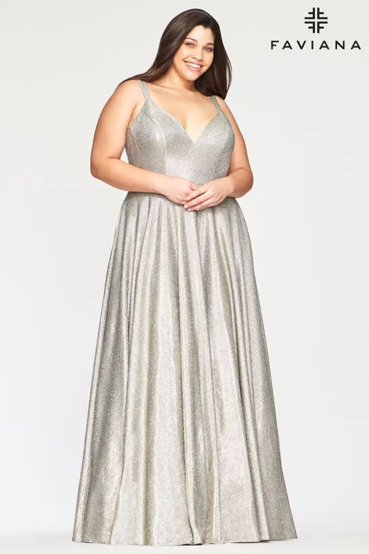 Faviana Plus Sizes Dress 9493 made by Faviana