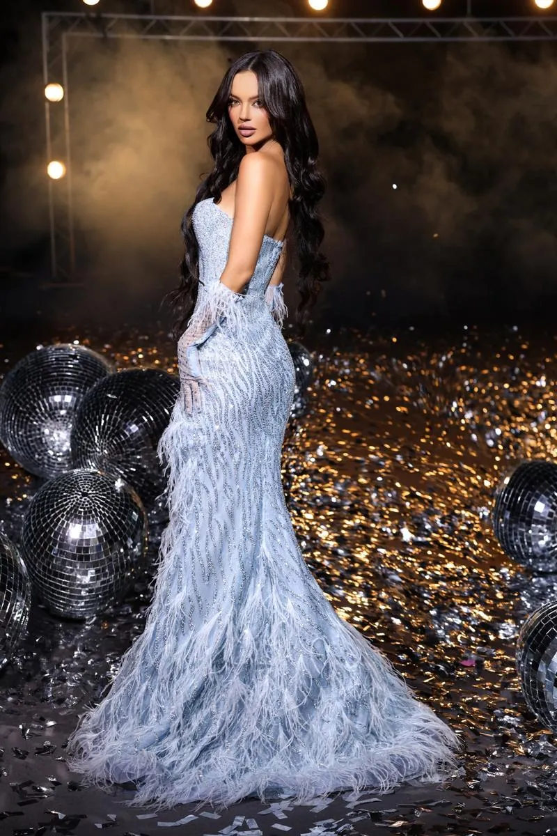 Portia and Scarlett Strapless Prom Dress PS23957 sold by Terry costa product image thumbnail 4