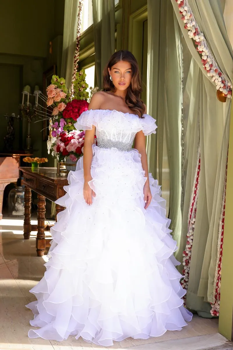 Ava Presley Ruffle Corset Prom Dress 29533 sold by Terry costa product image thumbnail 4