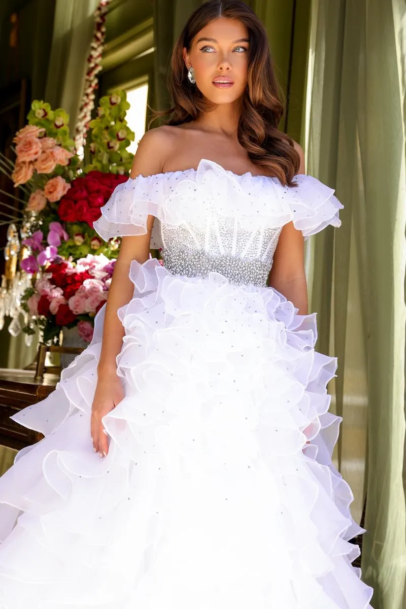 Ava Presley Ruffle Corset Prom Dress 29533 sold by Terry costa product image thumbnail 3