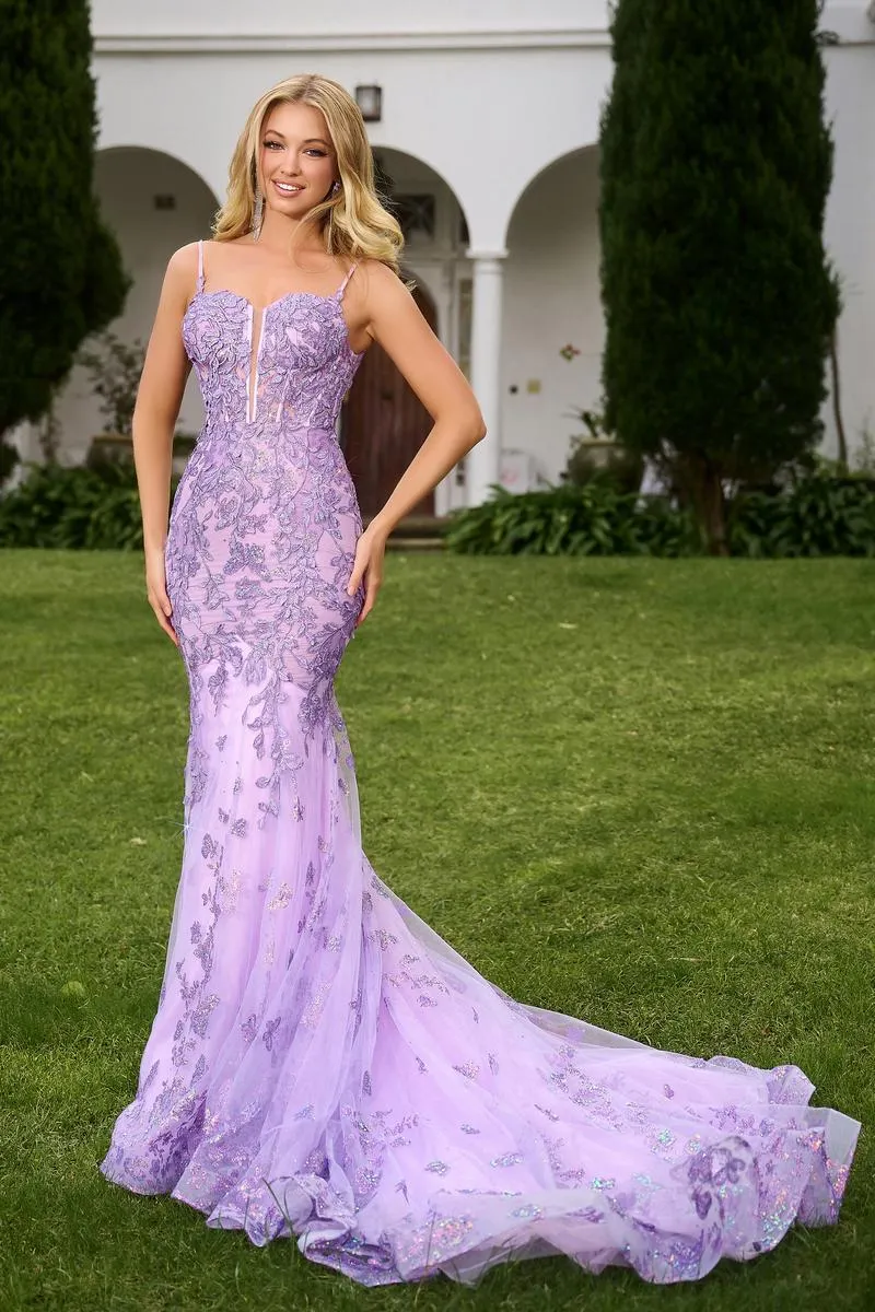 Portia and Scarlett Long Lace Prom Dress PS24295 sold by Terry costa