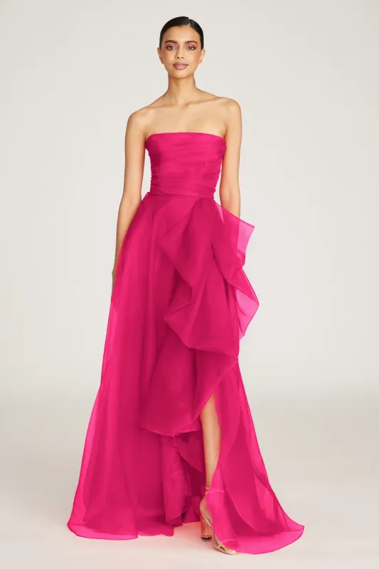 Theia Strapless Draped "Teresa" Evening Gown 8817572 sold by Terry costa