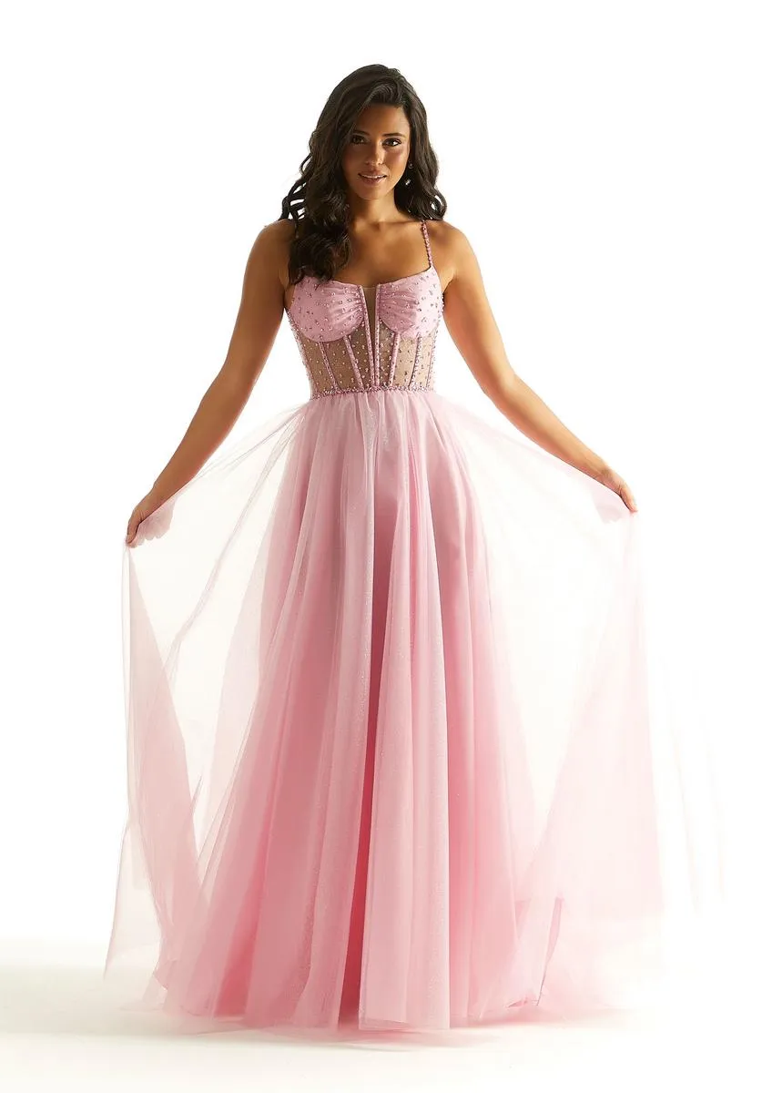 Morilee Plunging Corset A-Line Prom Dress 49069 sold by Terry costa product image thumbnail 4