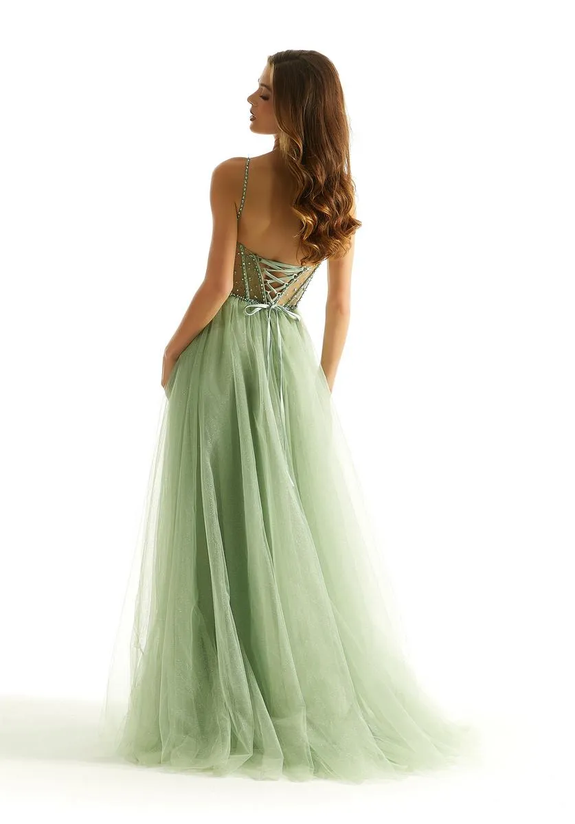 Morilee Plunging Corset A-Line Prom Dress 49069 sold by Terry costa product image thumbnail 2