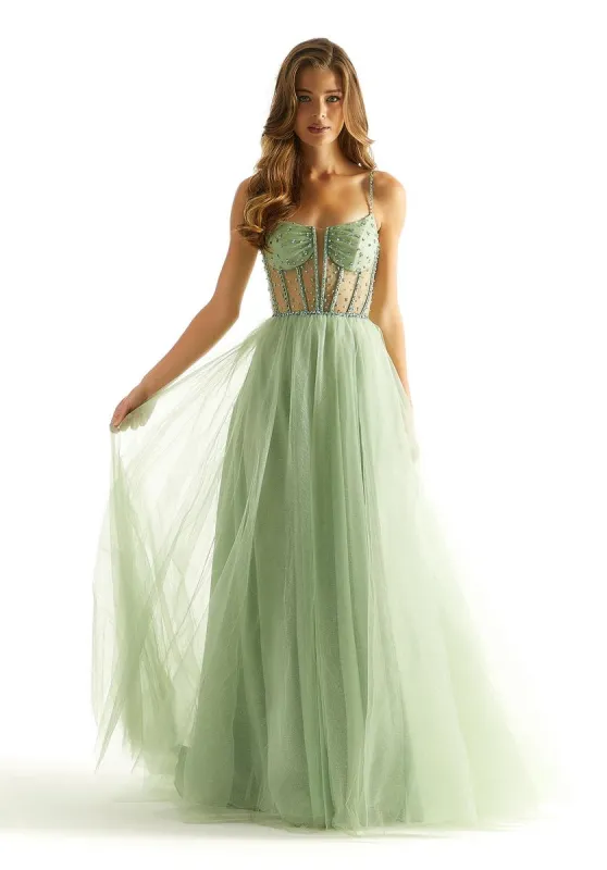 Morilee Plunging Corset A-Line Prom Dress 49069 sold by Terry costa