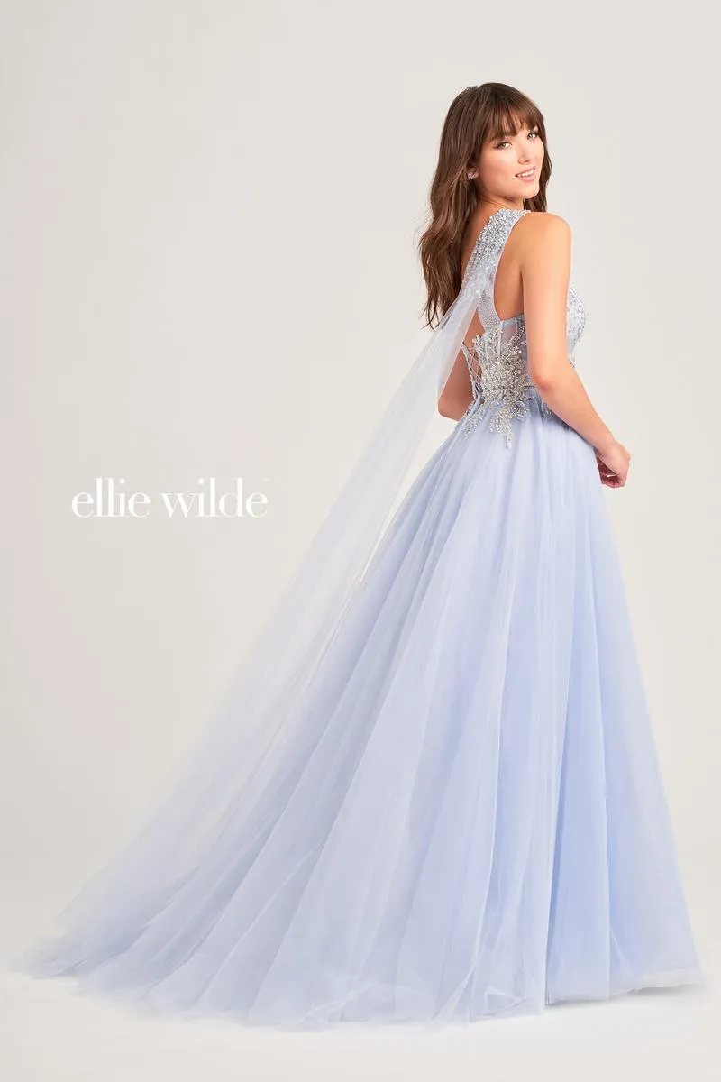 Ellie Wilde One Shoulder Ball Gown EW35090 sold by Terry costa product image thumbnail 2