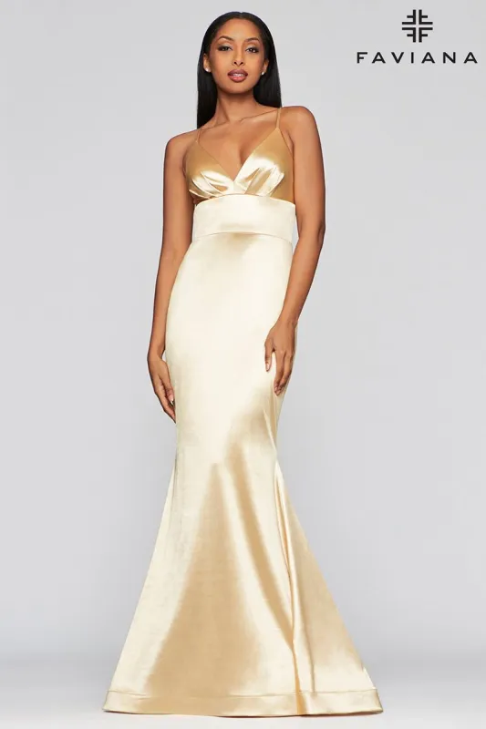 Faviana Glamour Dress S10410 sold by Terry costa