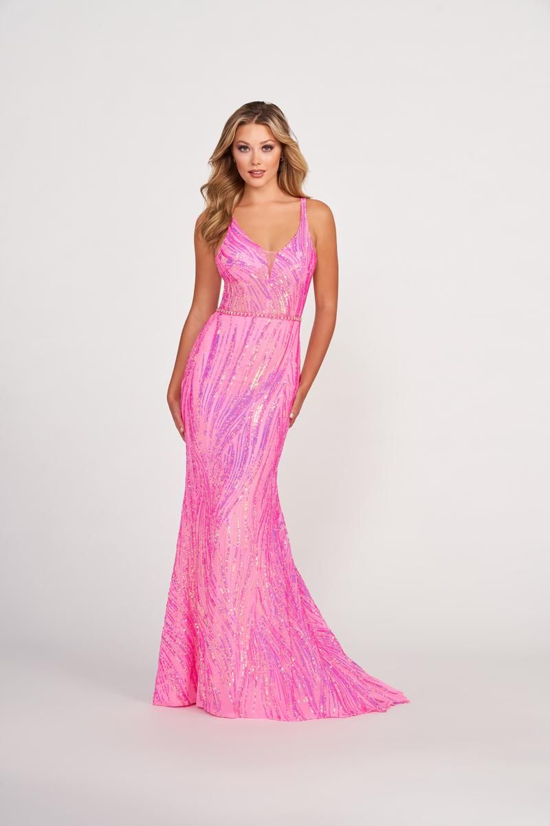 Ellie Wilde Sequin Long Sequin Prom Dress EW34037 sold by Terry costa product image thumbnail 4