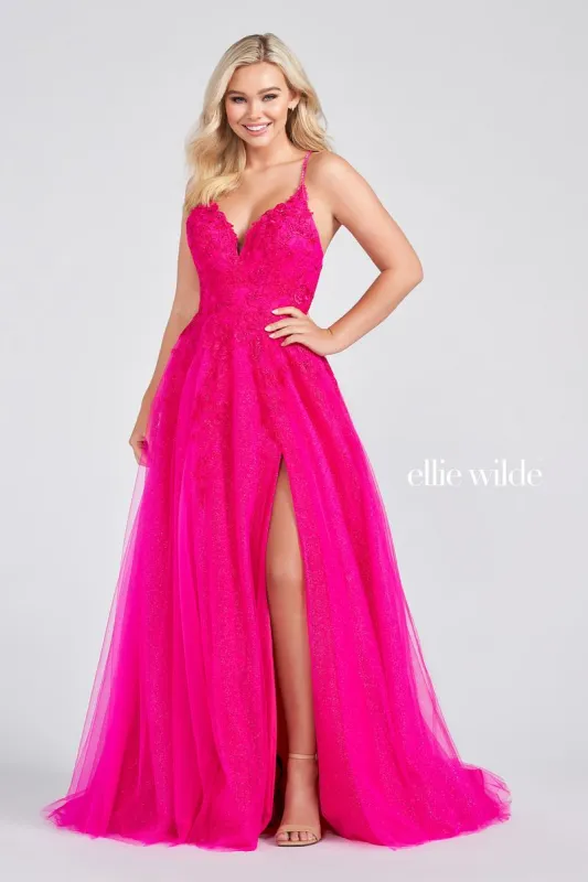 Ellie Wilde A-Line V-Neck Prom Dress EW122014 sold by Terry costa