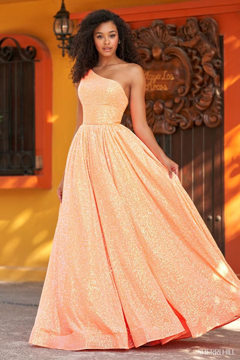 Sherri Hill Sequin A-Line Prom Dress 54847 sold by Terry costa product image thumbnail 2