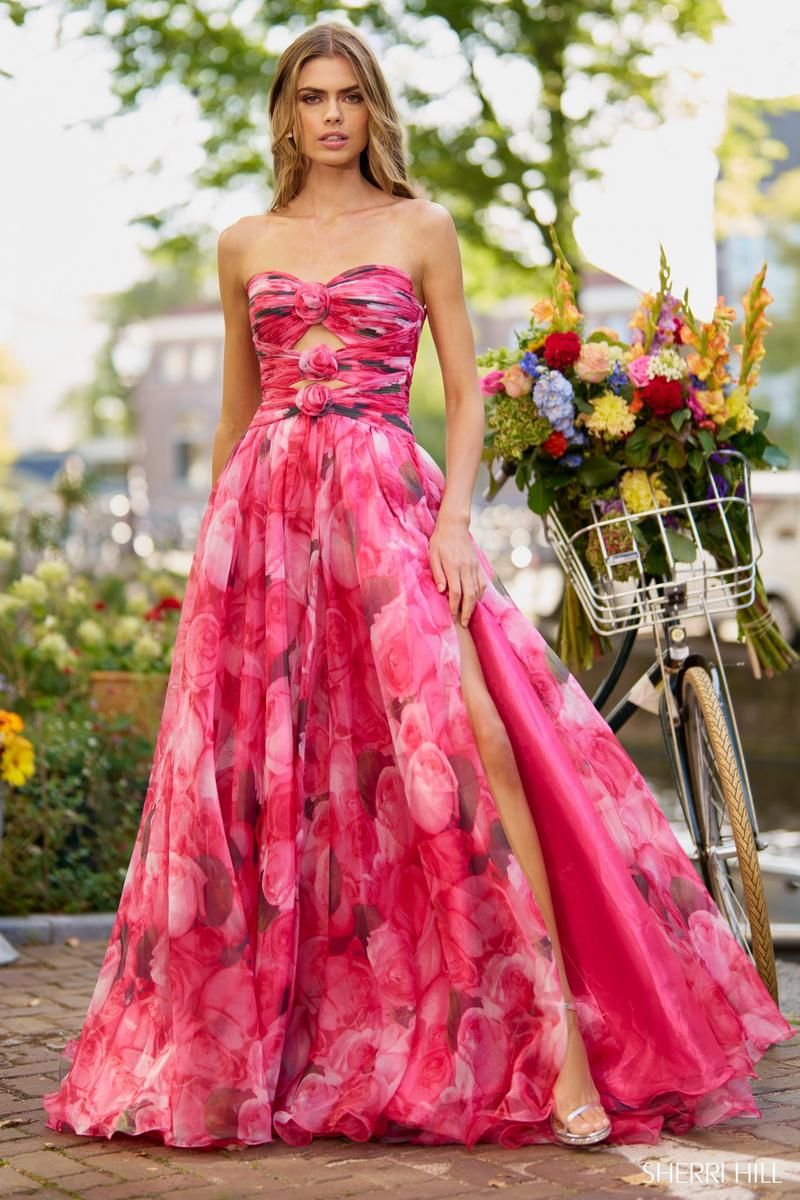 Sherri Hill Floral A-Line Prom Dress 56241 sold by Terry costa