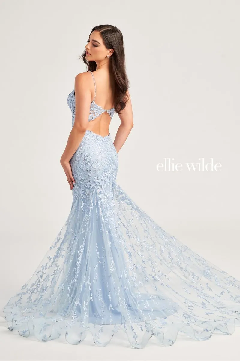 Ellie Wilde Mermaid Lace Prom Dress EW35221 sold by Terry costa product image thumbnail 3