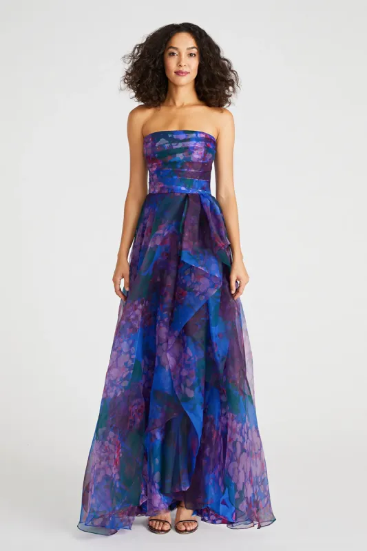 Theia Couture Strapless Floral Evening Gown 88111567 sold by Terry costa